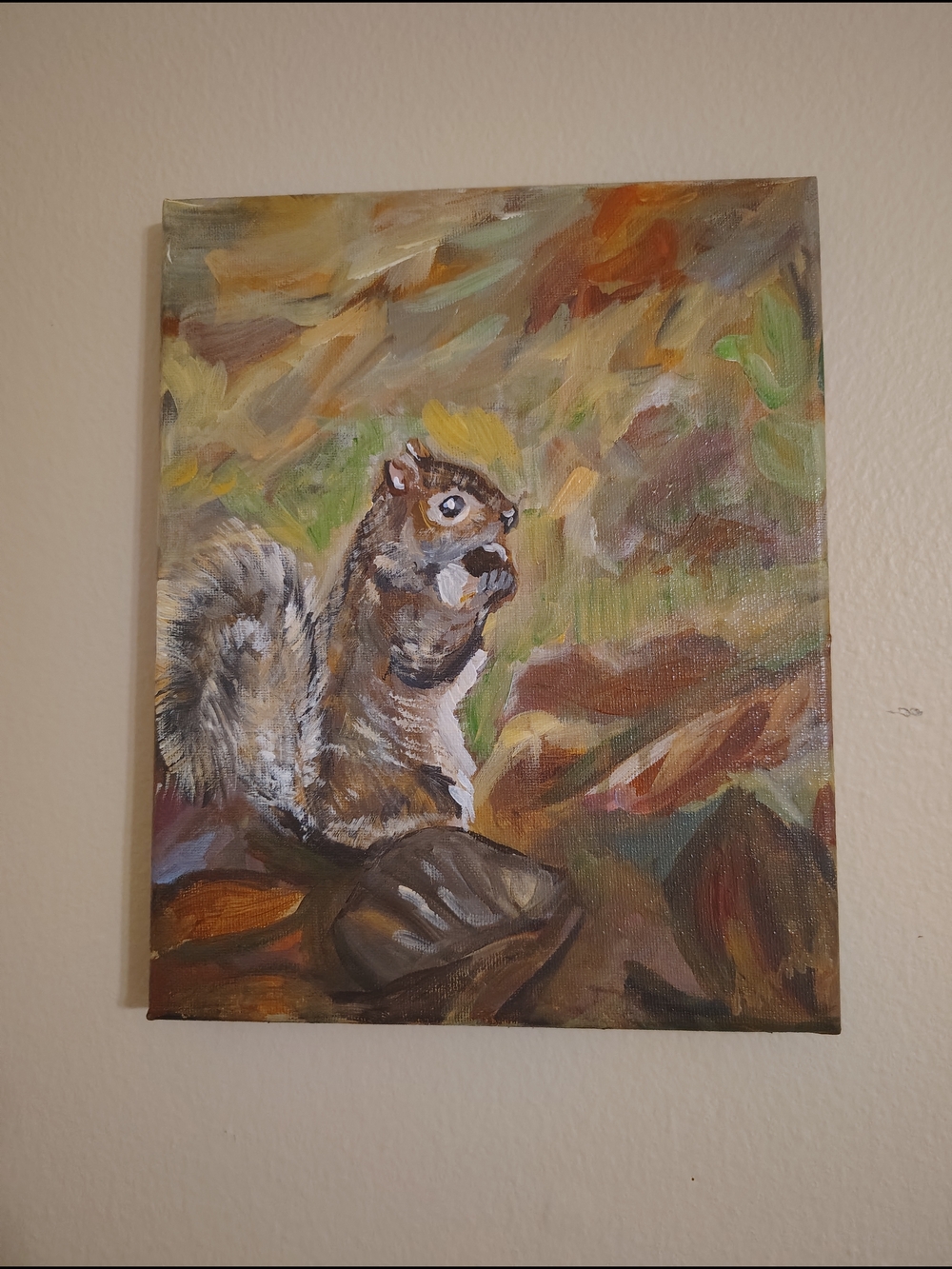 Original Squirrel Painting - Autumn Tones
